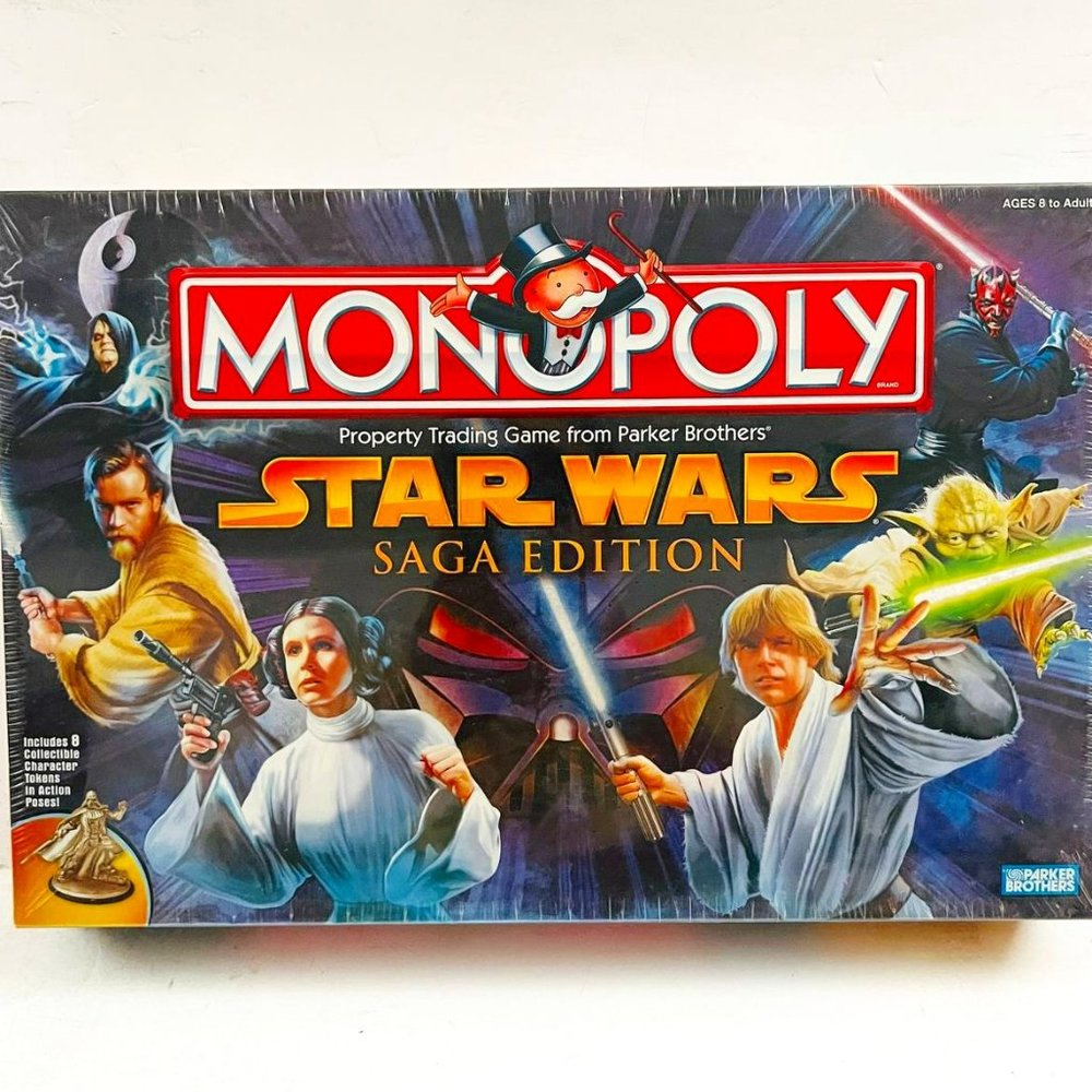 Vintage Monopoly Star Wars Saga Edition Board Game Hasbro USAopoly New Sealed